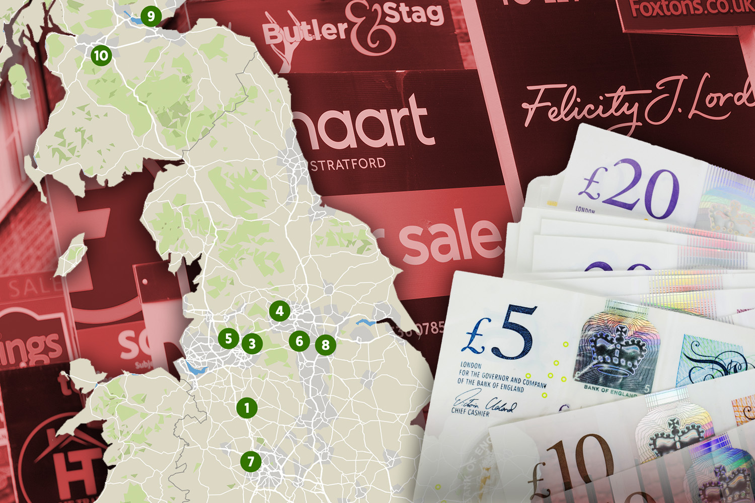 Map reveals locations where UK house prices have risen most and least in 2024 - is your town one of them?