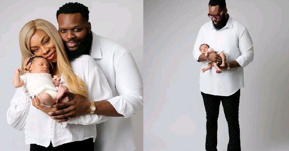 BBNaija's Ocee Welcomes First Child With His Fiancee, A Beautiful Baby Girl (IMAGES)