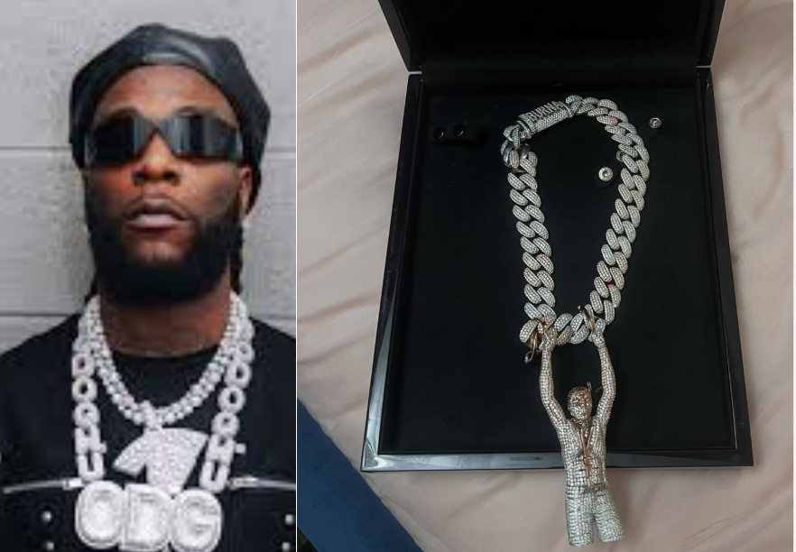 Burna Boy gifts Seun Kuti multi-million naira diamond chain of Fela