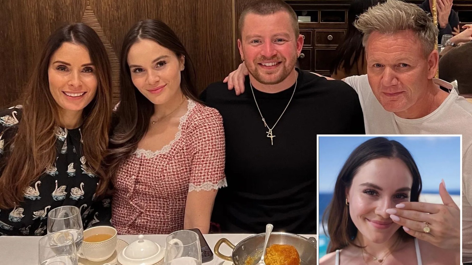 Engaged Holly Ramsay more loved up than ever with Adam Peaty as couple enjoy night out with dad Gordon and mum Tana