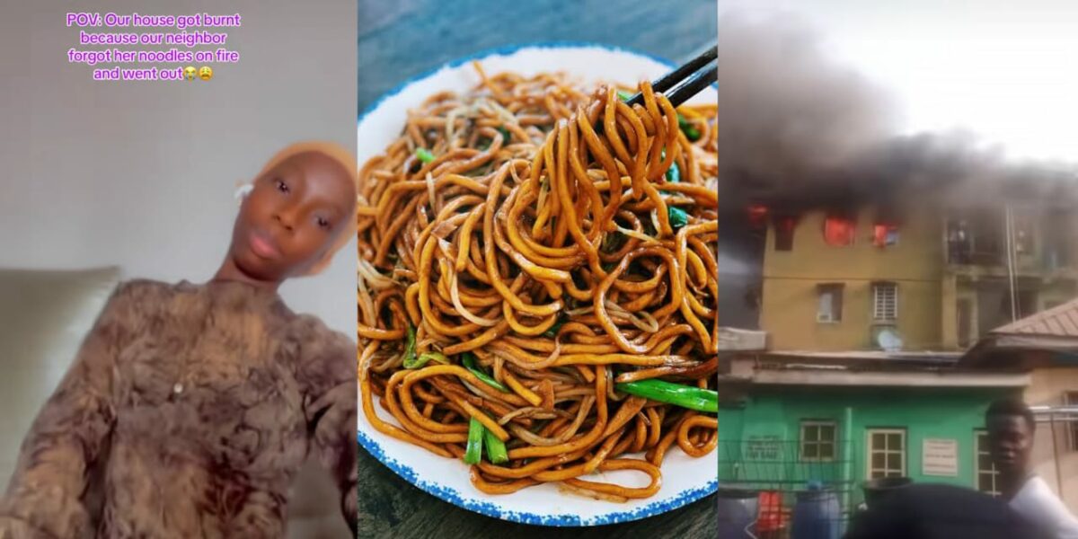 Fire destroys lady’s house after neighbor forgets noodles on stove 