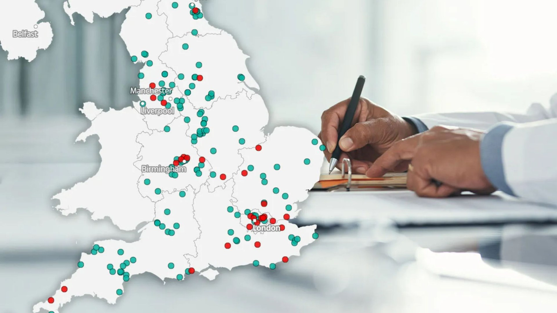 Interactive map reveals England's worst-rated GP surgeries - does yours make the list?