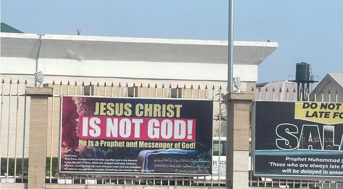 Lady calls out Lekki Central mosque over controversial banner