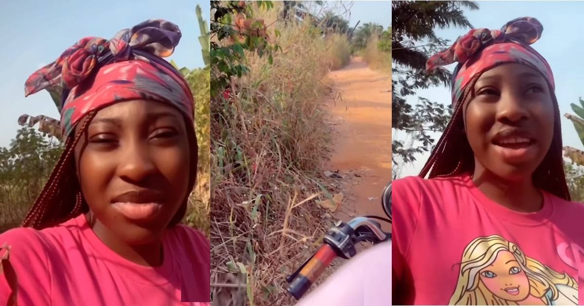 Lady scarəd as bike man stops in the middle of nowhere, thrəatəns to drop her for k!nappərs except she gives him her number (VIDEO)