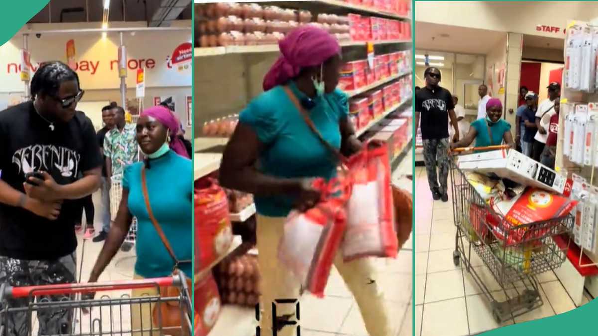 Lucky Ibadan Woman Gets Free Shopping Spree As Asherkine Takes Her to Shoprite Supermarket