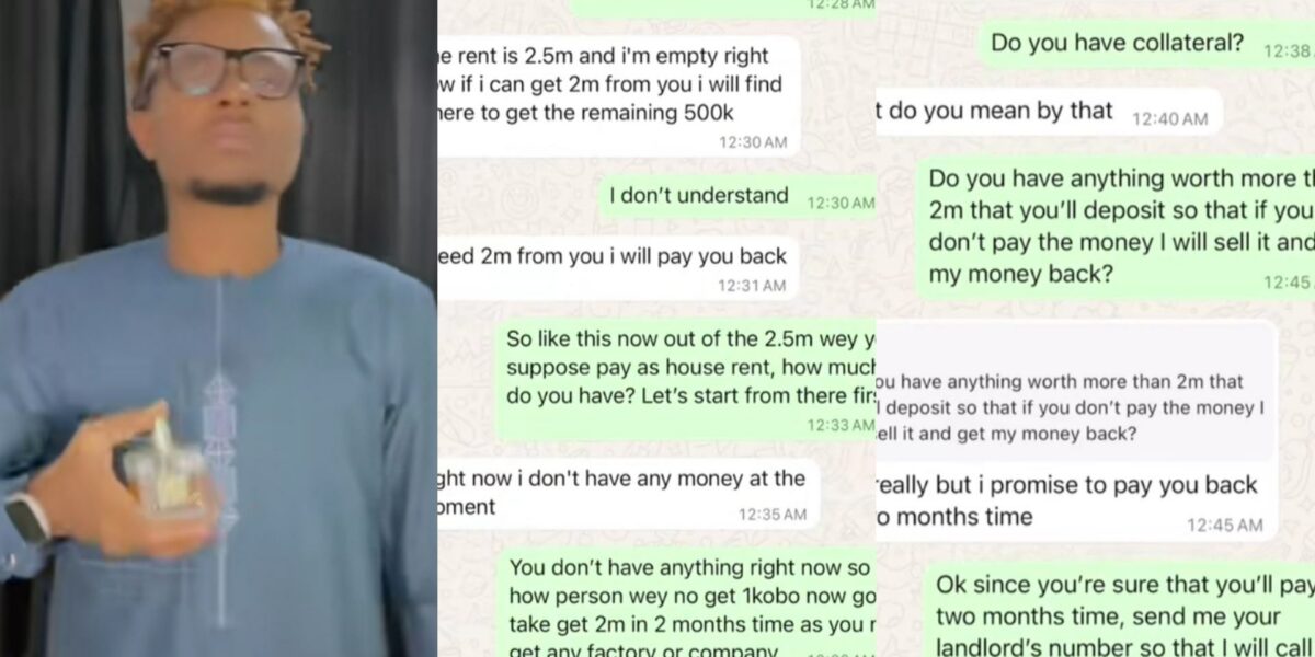 Man leaks chat with talking stage partner after she blocked him for refusing to lend her N2M