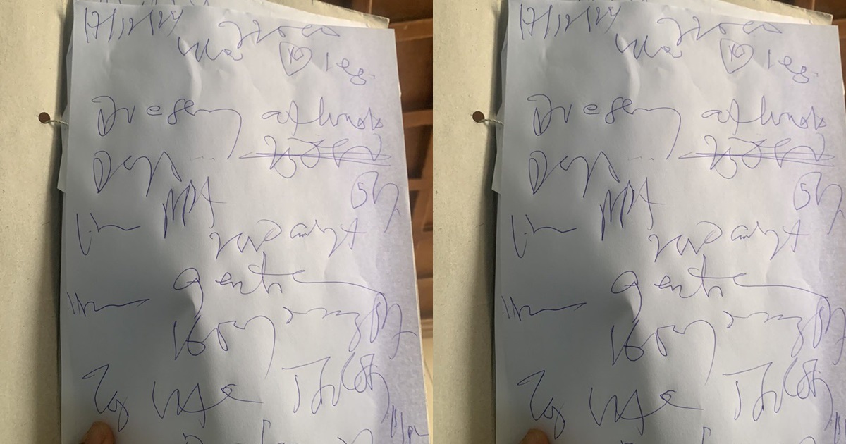 Man raises concǝrns at the unreadable handwriting of a doctor on a patient’s prescription (IMAGES)