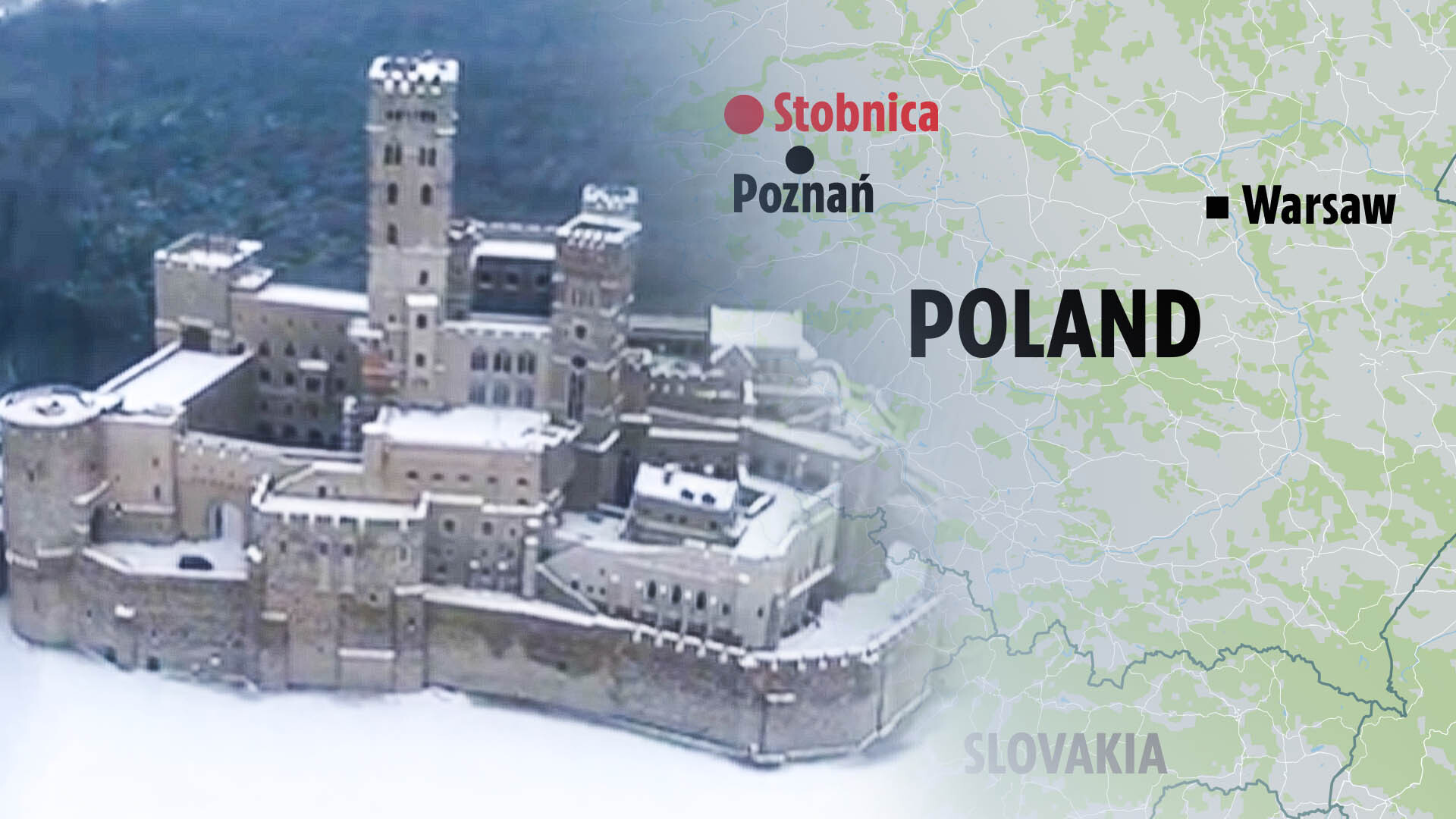 Mysterious medieval castle built in middle of frozen lake in Poland…& no one knows who owns it or how they finished it