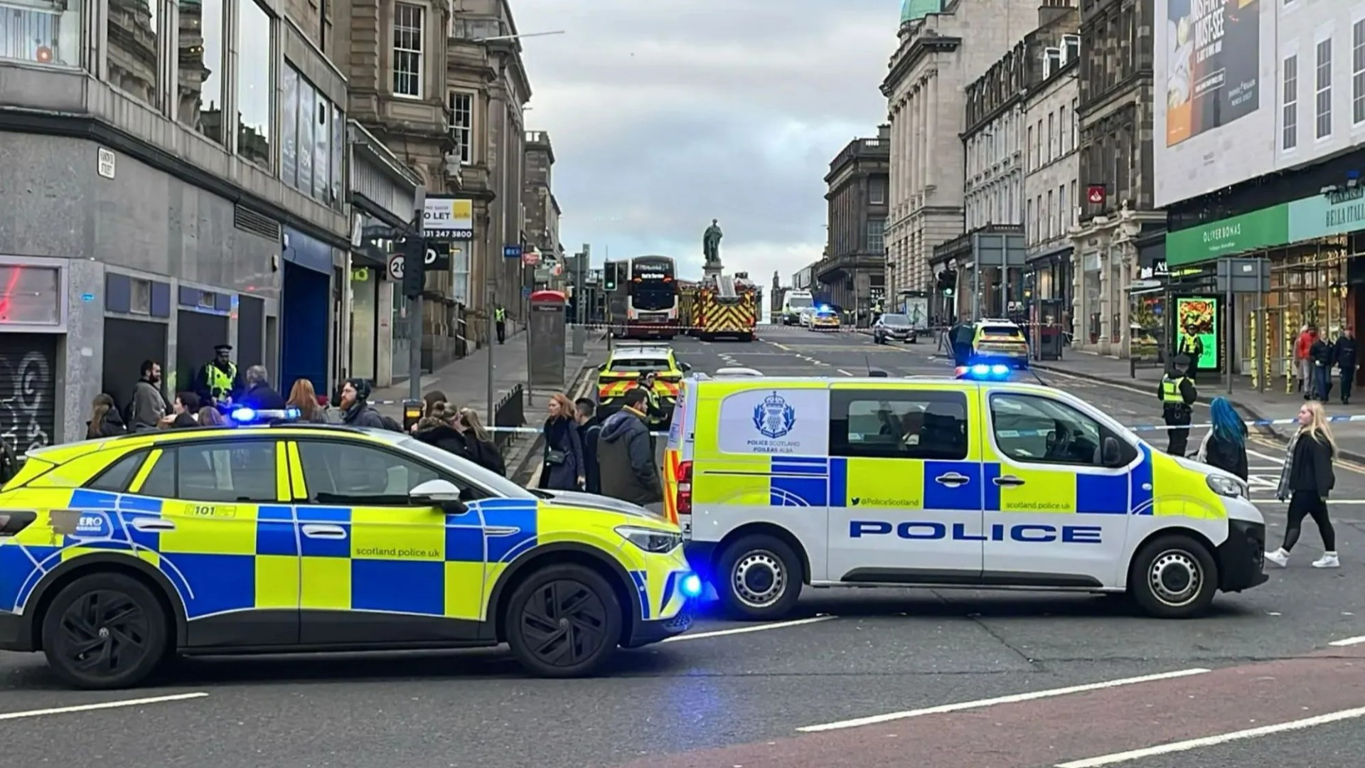 Police lock down busy street in major Scots city after person hit by bus