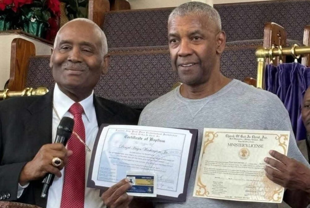 Popular American actor, Denzel Washington turns pastor (photos)