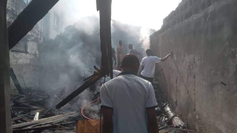 Shops, Goods Destroyed As Fire Guts Popular Market In Lagos