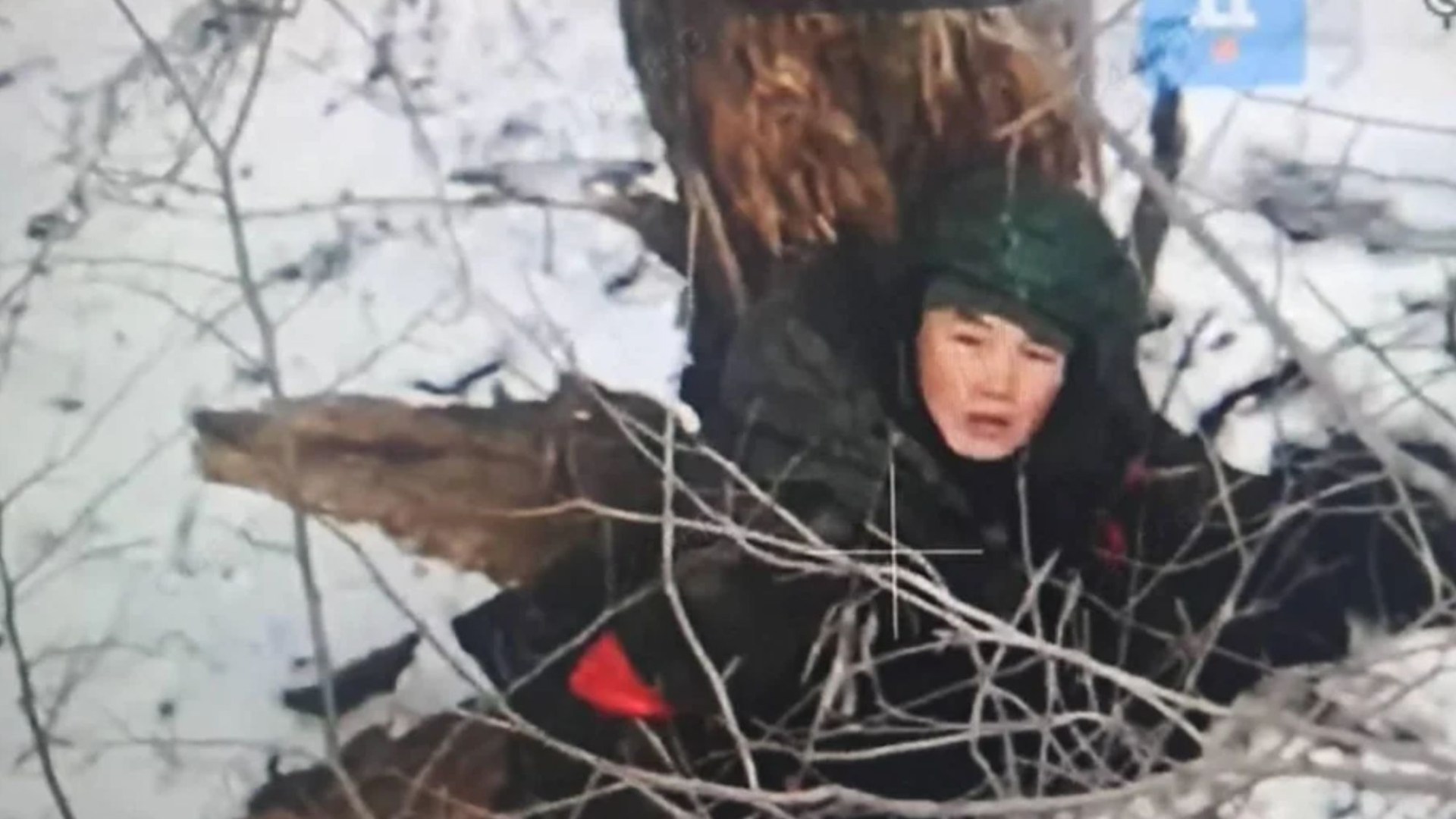 Terrified North Korean soldier stares down Ukrainian drone after being sent to die in icy trenches 4,000 miles from home