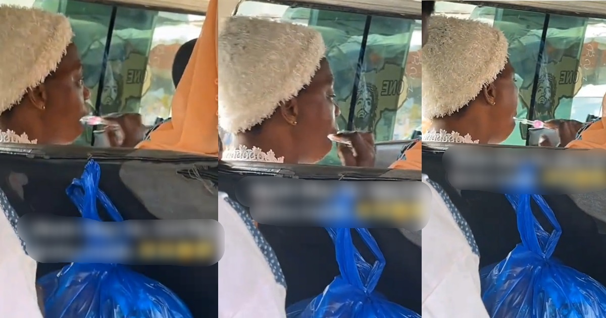 Video of a woman vigorously brushing teeth inside public bus trends (WATCH)