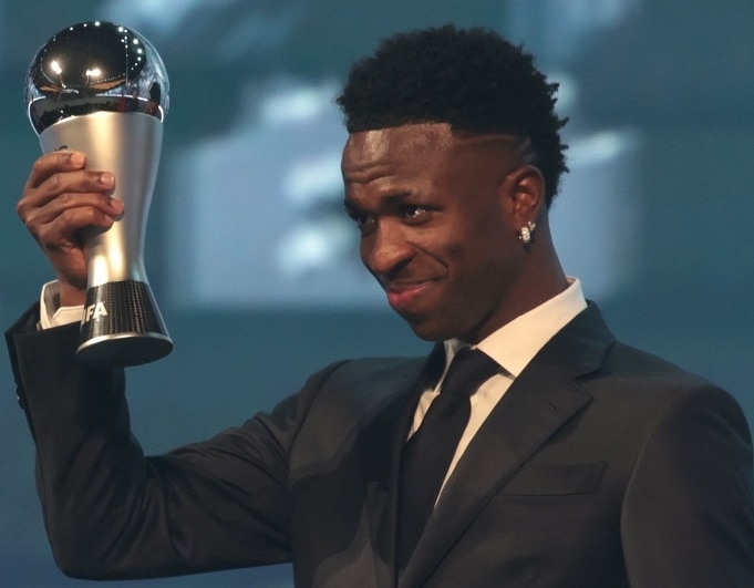 Real Madrid and Brazilian winger, Vinicius Jr has been voted the men's player of the year at the 2024 FIFA Best Awards.