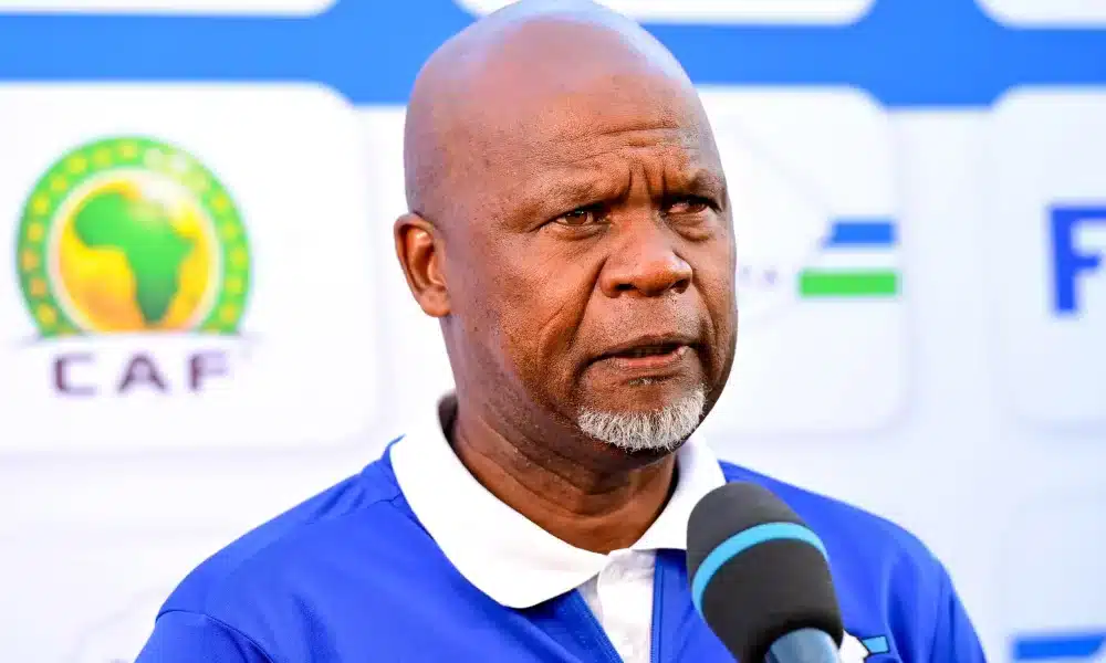 Lesotho's head coach, Leslie Notsi