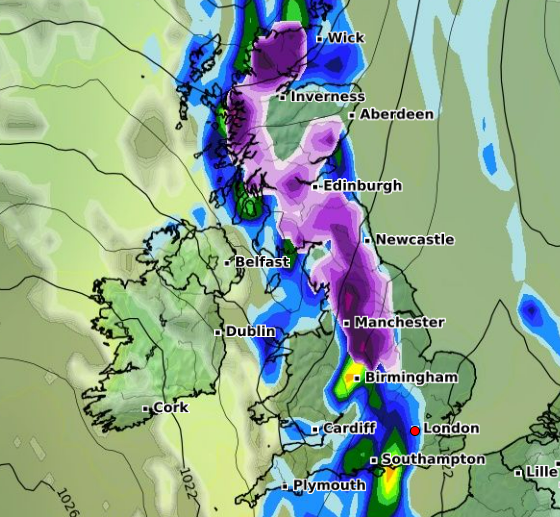 A huge 874-mile wall of snow will descend within days