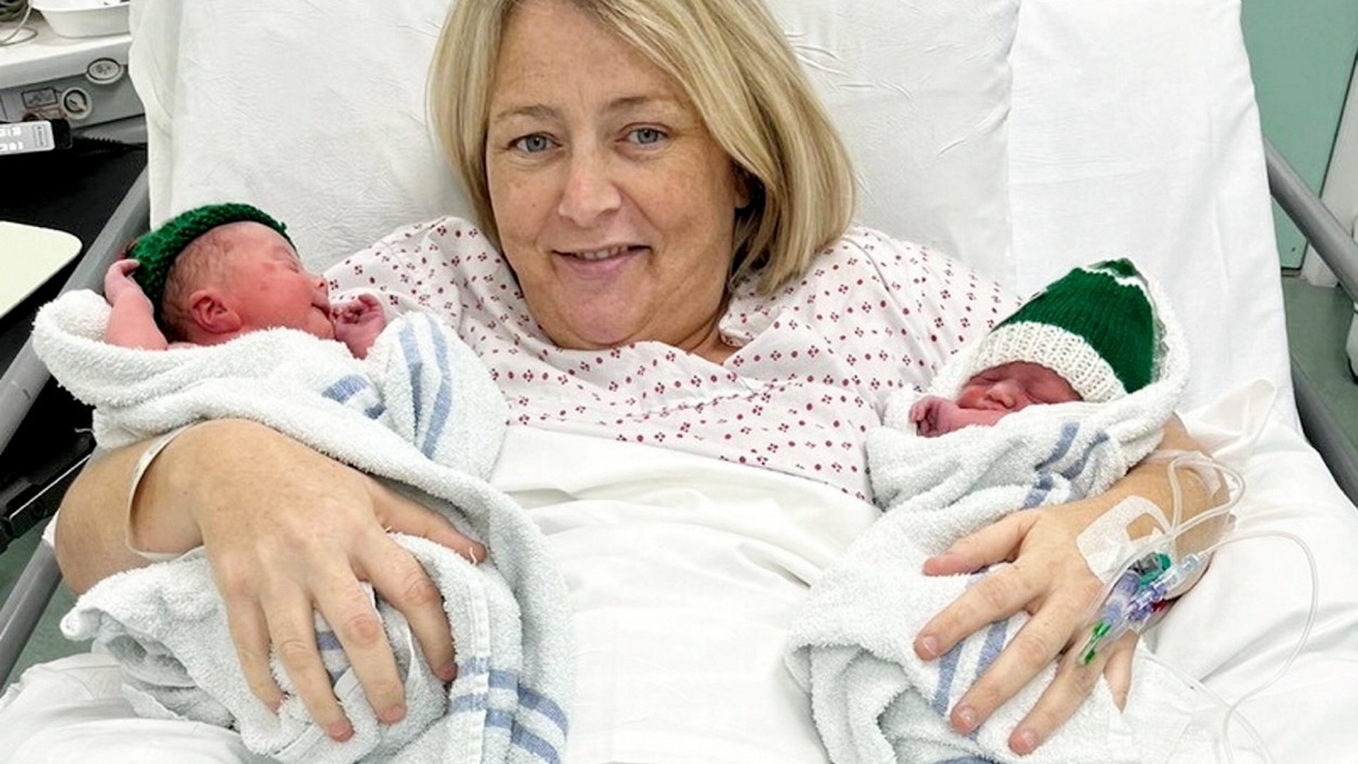 Woman, 43, 'totally shocked' after falling pregnant with twins - as she was on the coil and had just one ovary