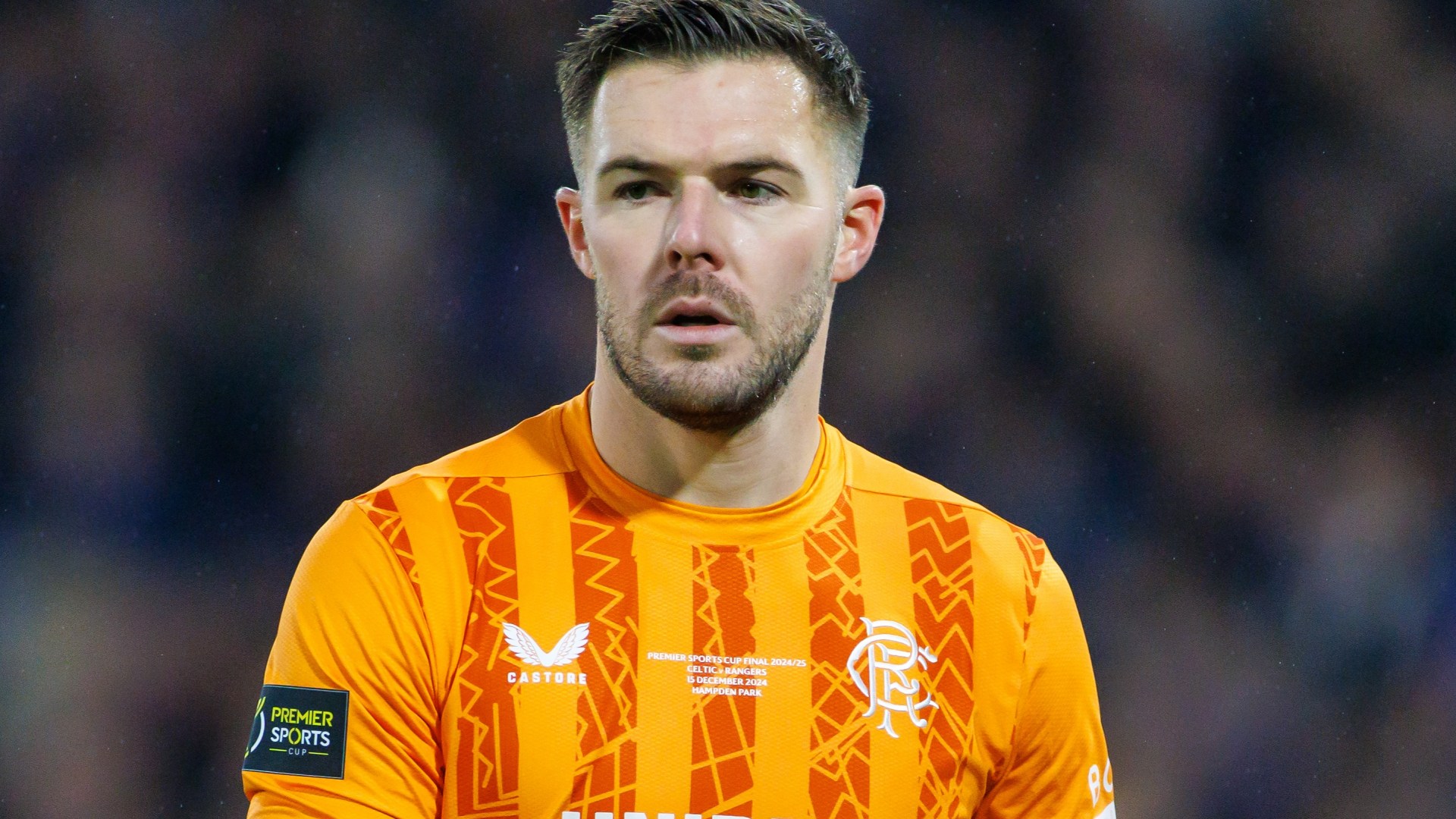 Ex-England goalkeeper Jack Butland rushed to hospital with 'serious internal bleed' and out of Rangers vs Celtic clash