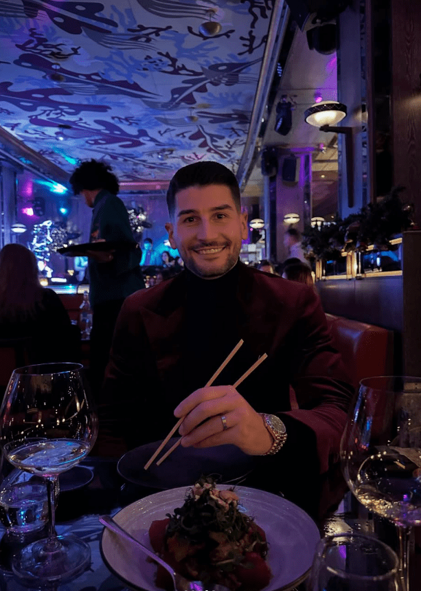 The couple dined out at Sexy Fish in London