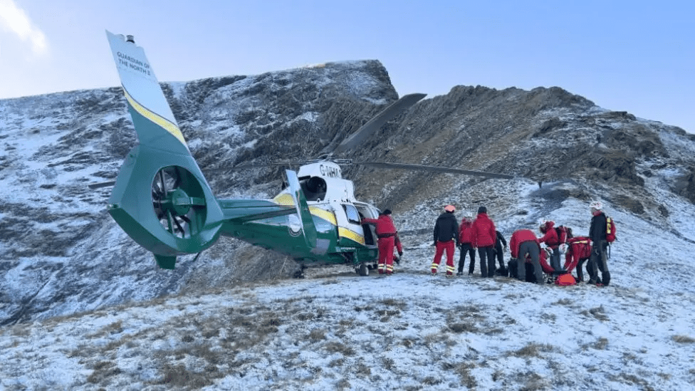 Horror as man dies after falling 230ft from mountain ridge in front of shocked climbers