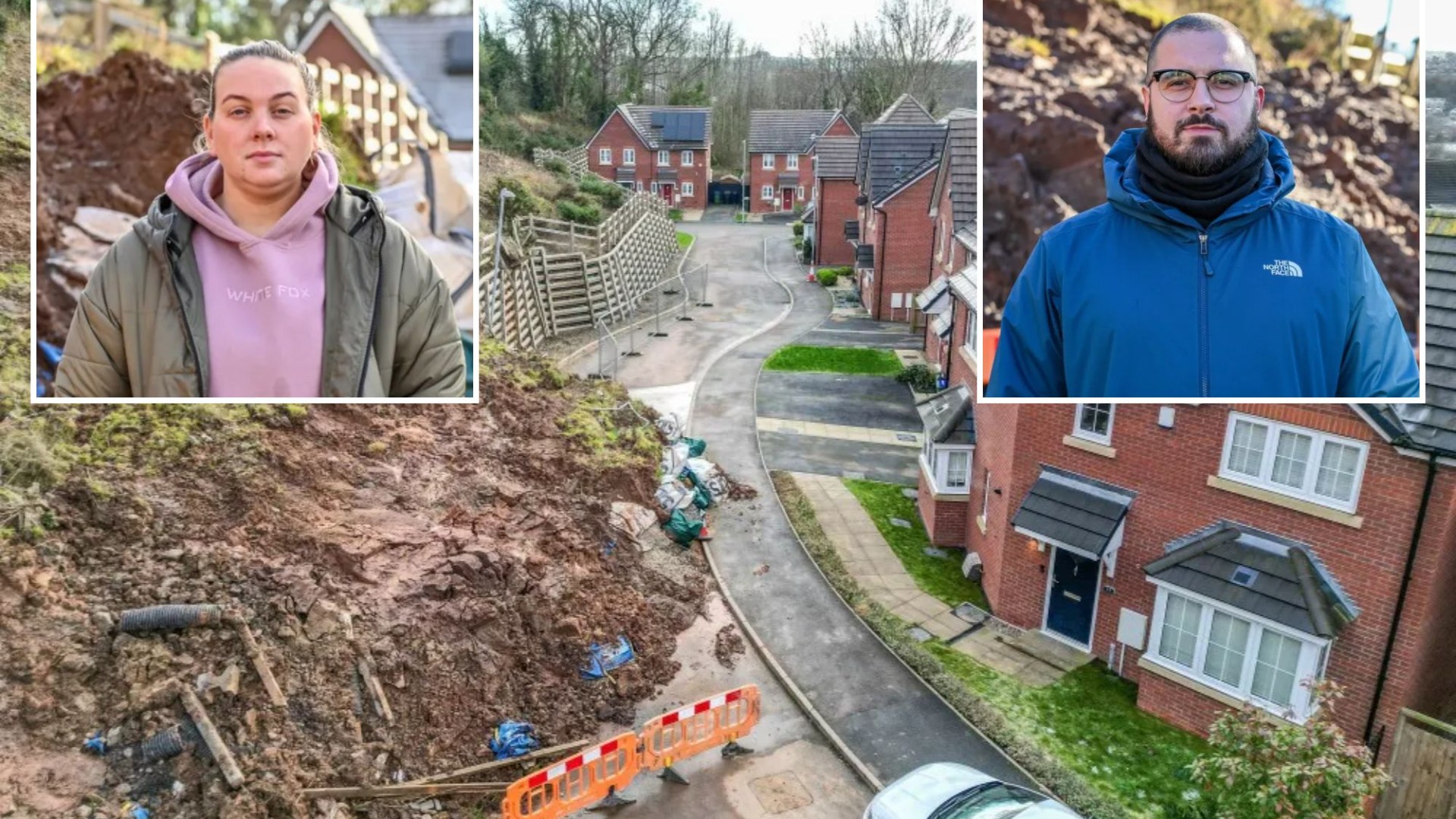 Our £400,000 newbuild homes have been completely ruined by freak accident - we're cut off & can't use our cars