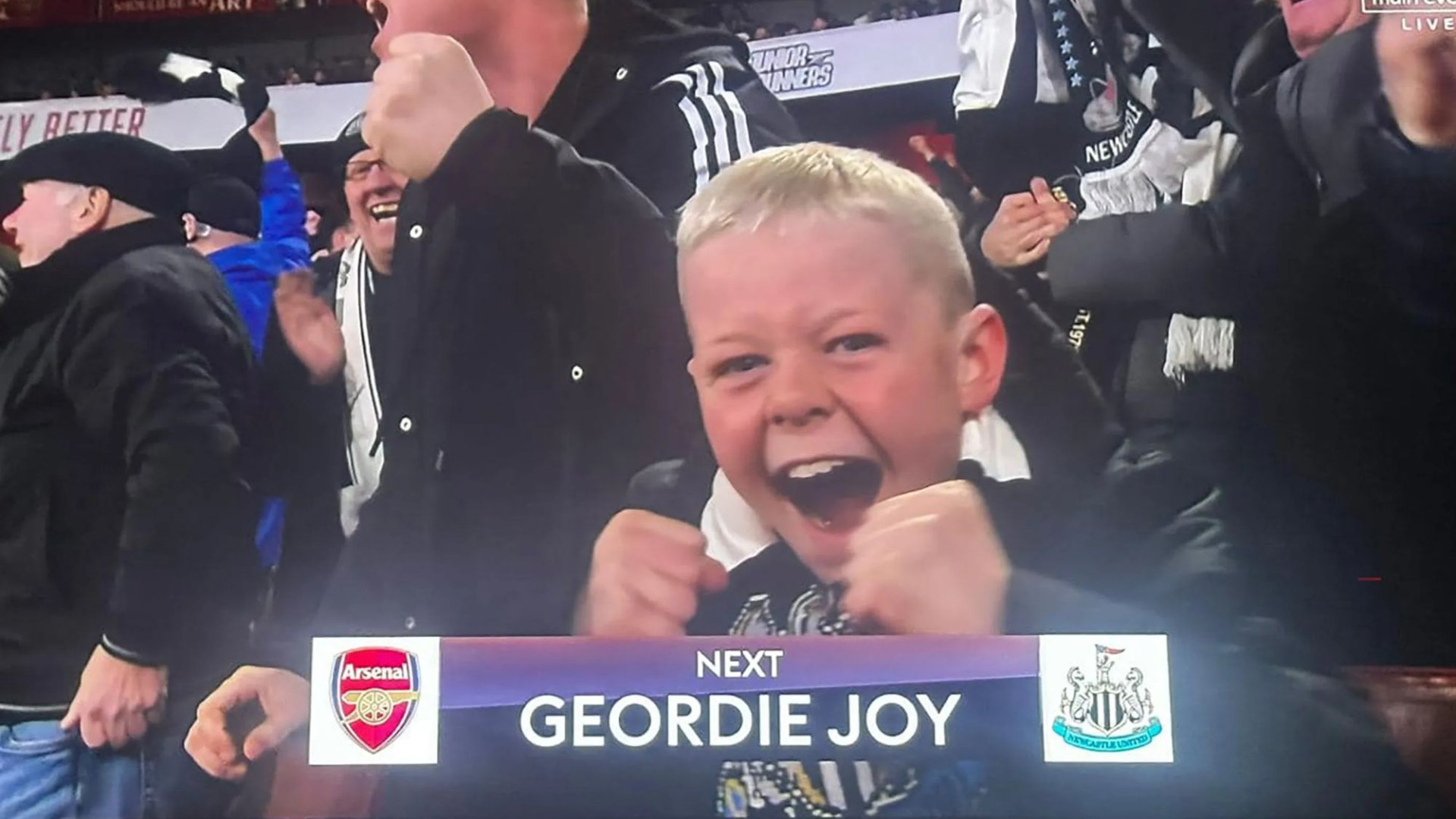 Young Newcastle fan, 9, caught skipping school after being caught on camera at Carabao Cup