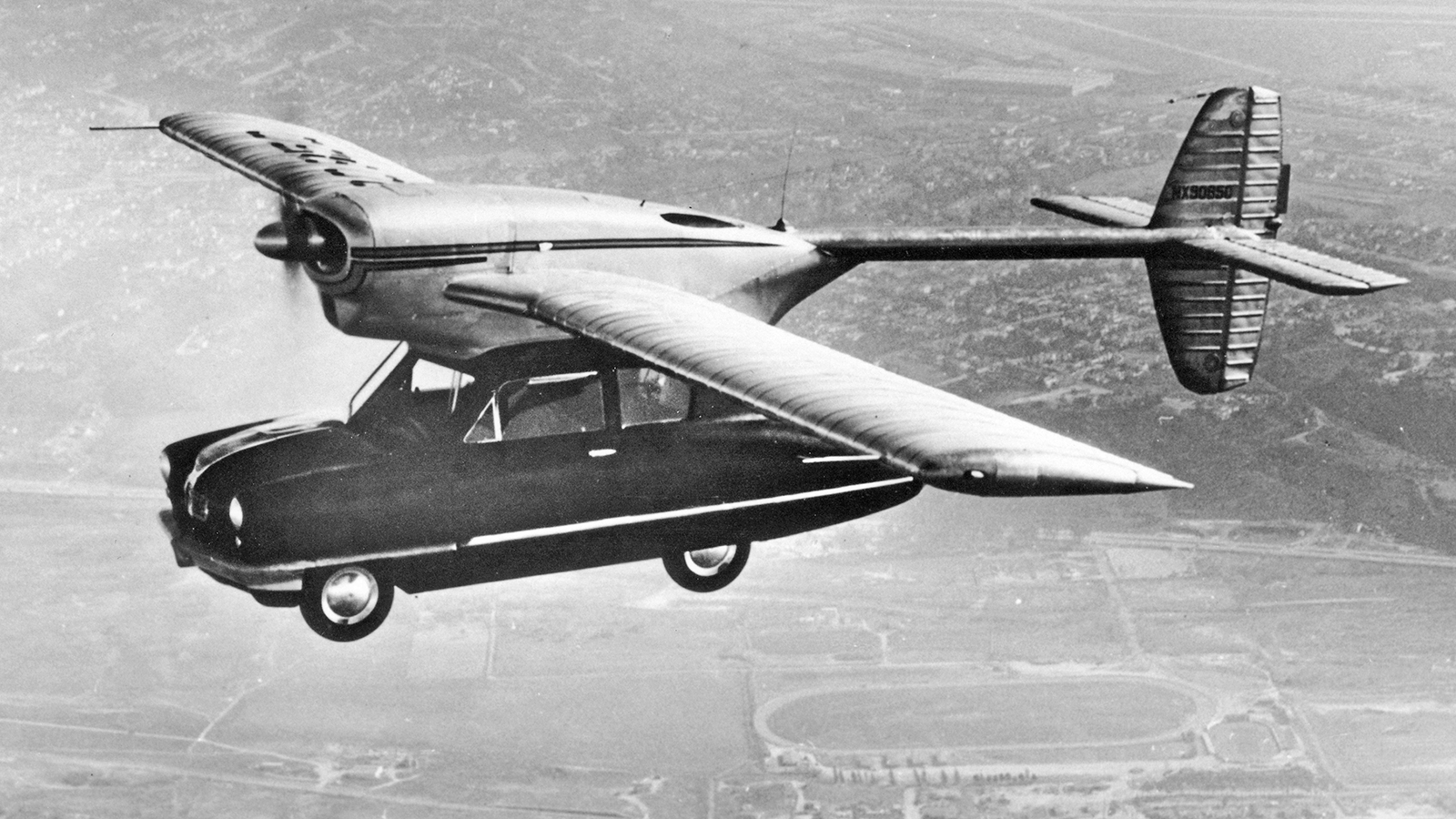 Bizarre tale of first EVER flying car - bolted to aircraft which crashed on first test run after pilot’s rookie error