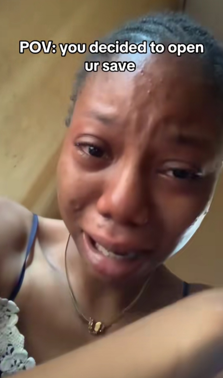 Lady bursts into tears as she discovers the money she saved has decayed