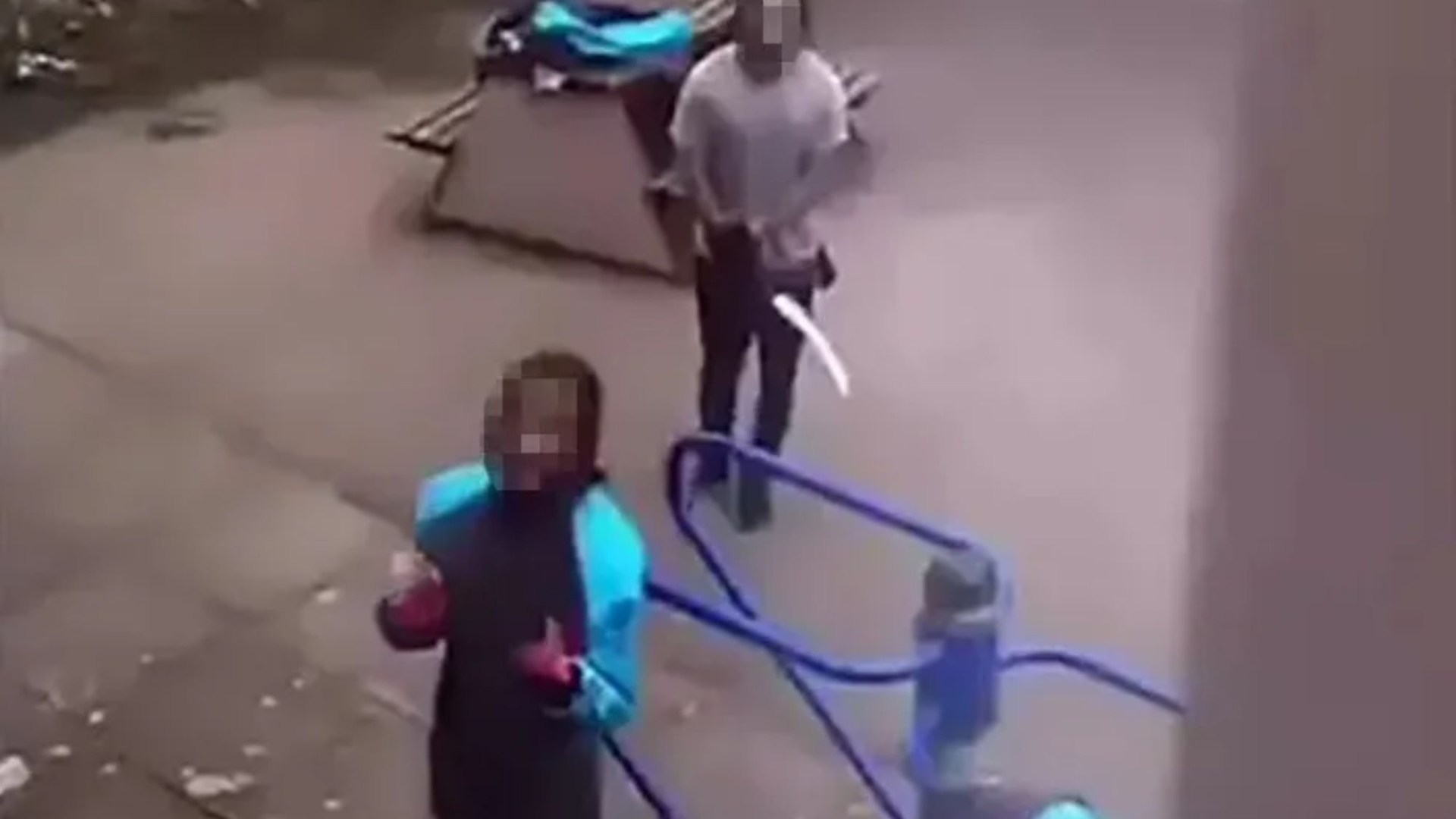 Watch shock moment young offenders wield huge zombie knives BEHIND bars sparking urgent probe