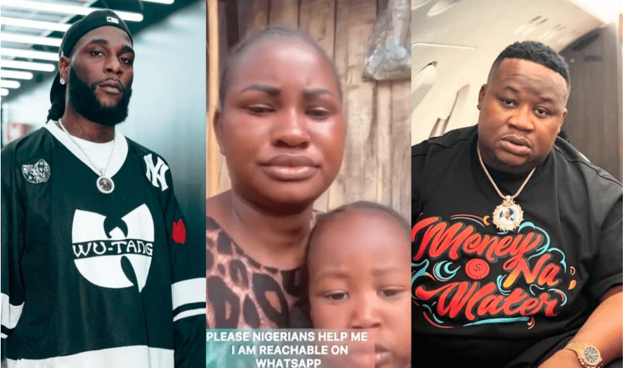 Burna Boy and Cubana Chiefpriest alleged baby