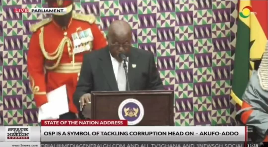 Ghanaian President's ADC Slumps During Principal's Televised Address Before Lawmakers