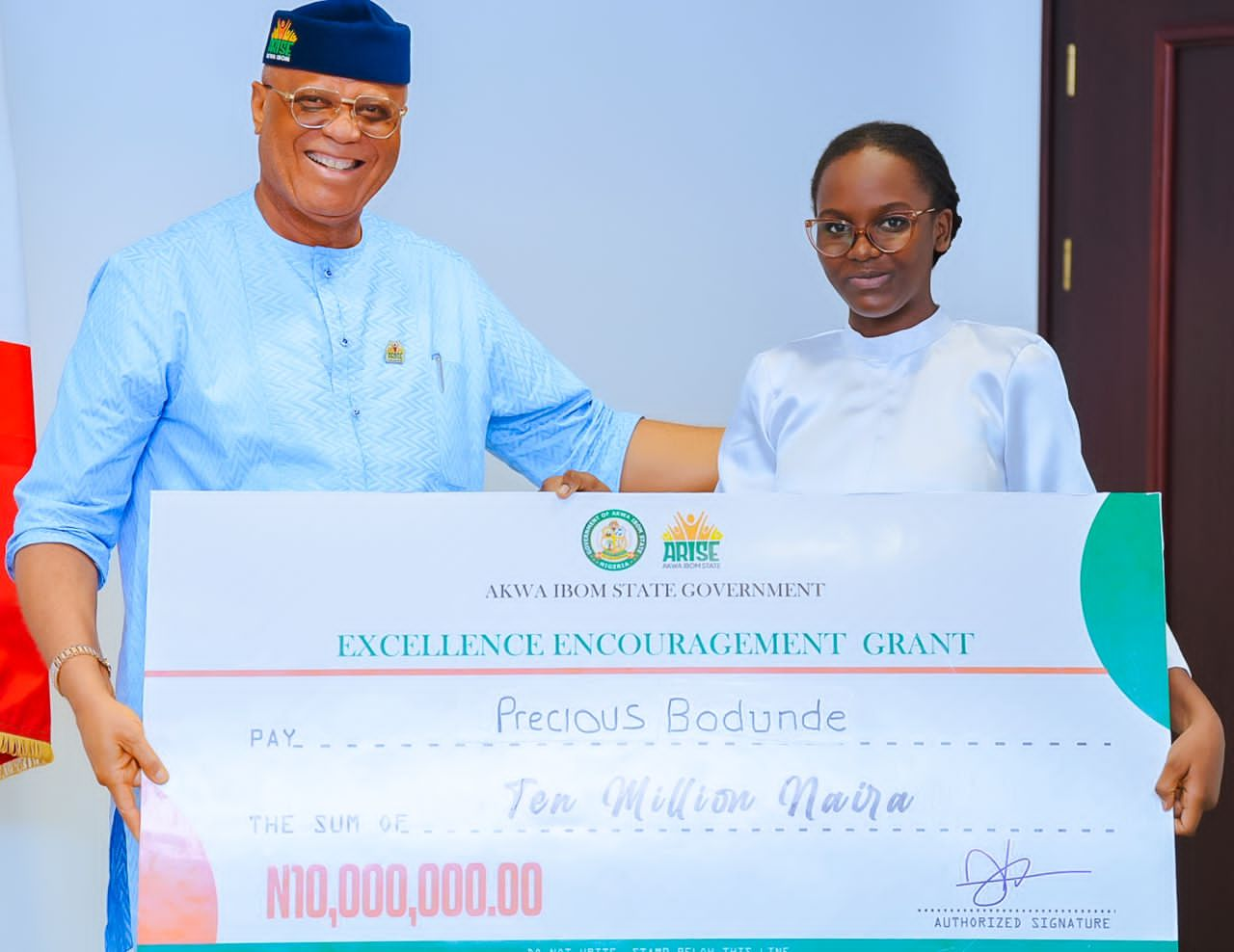 Gov Eno Dismisses Criticisms Over N10m Gift To Edo Youngster