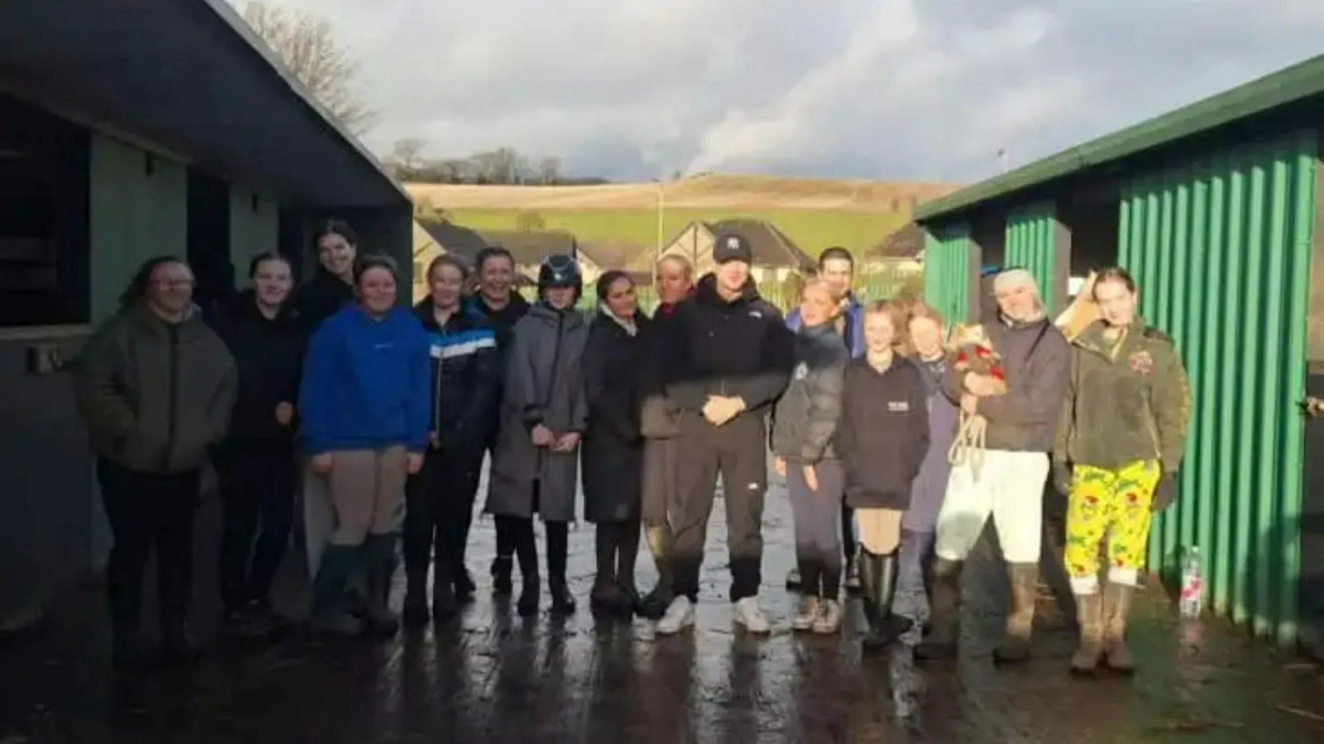 Hollywood A-Lister spotted at Scots stables as he poses with fans