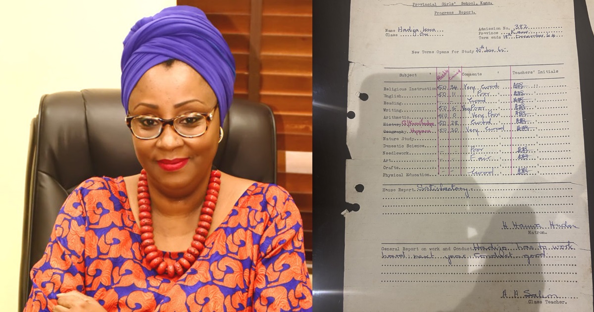 "I didn’t start out as a good student. Don’t give up on your kids" – El-Rufai’s wife shares her school result sheet (IMAGE)