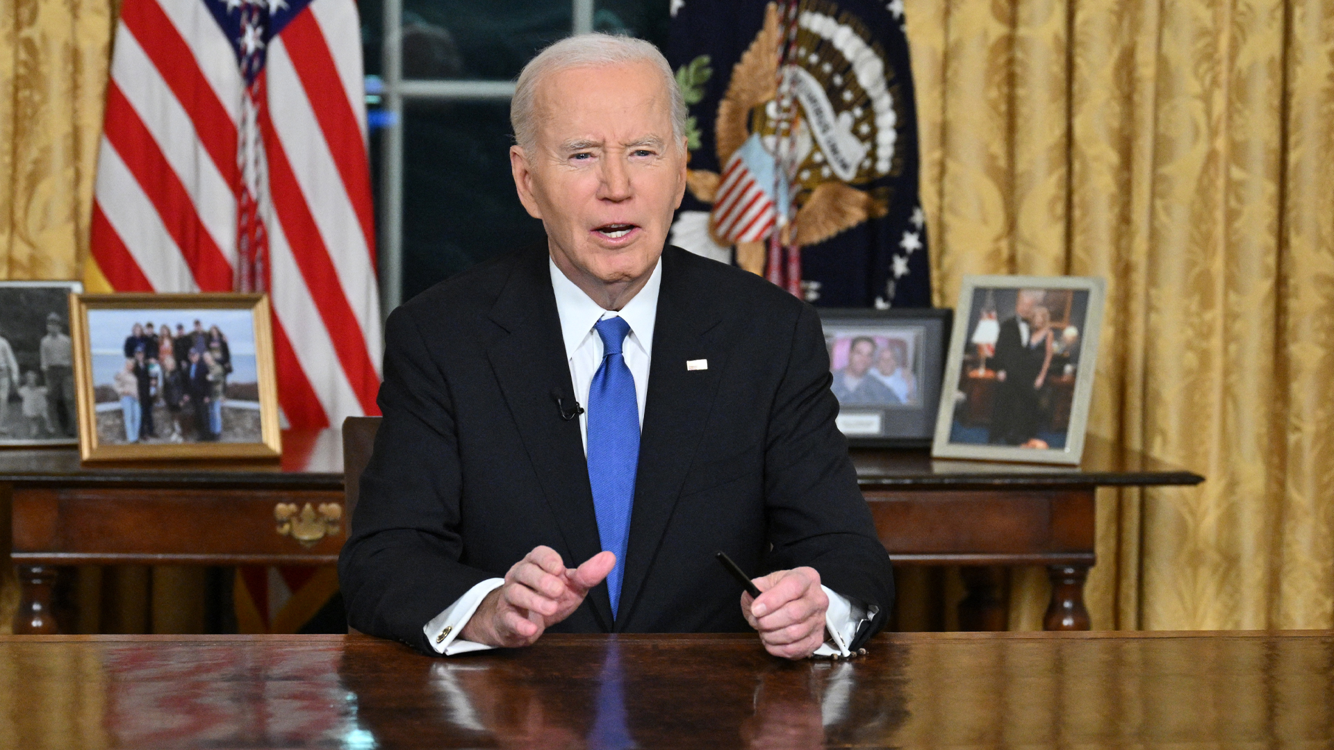 Joe Biden gives farewell speech just five days before White House exit with his approval rating at its lowest ever