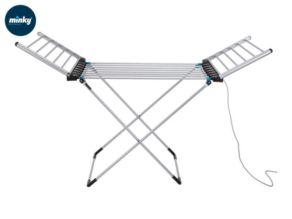 Electric heated clothes airer.