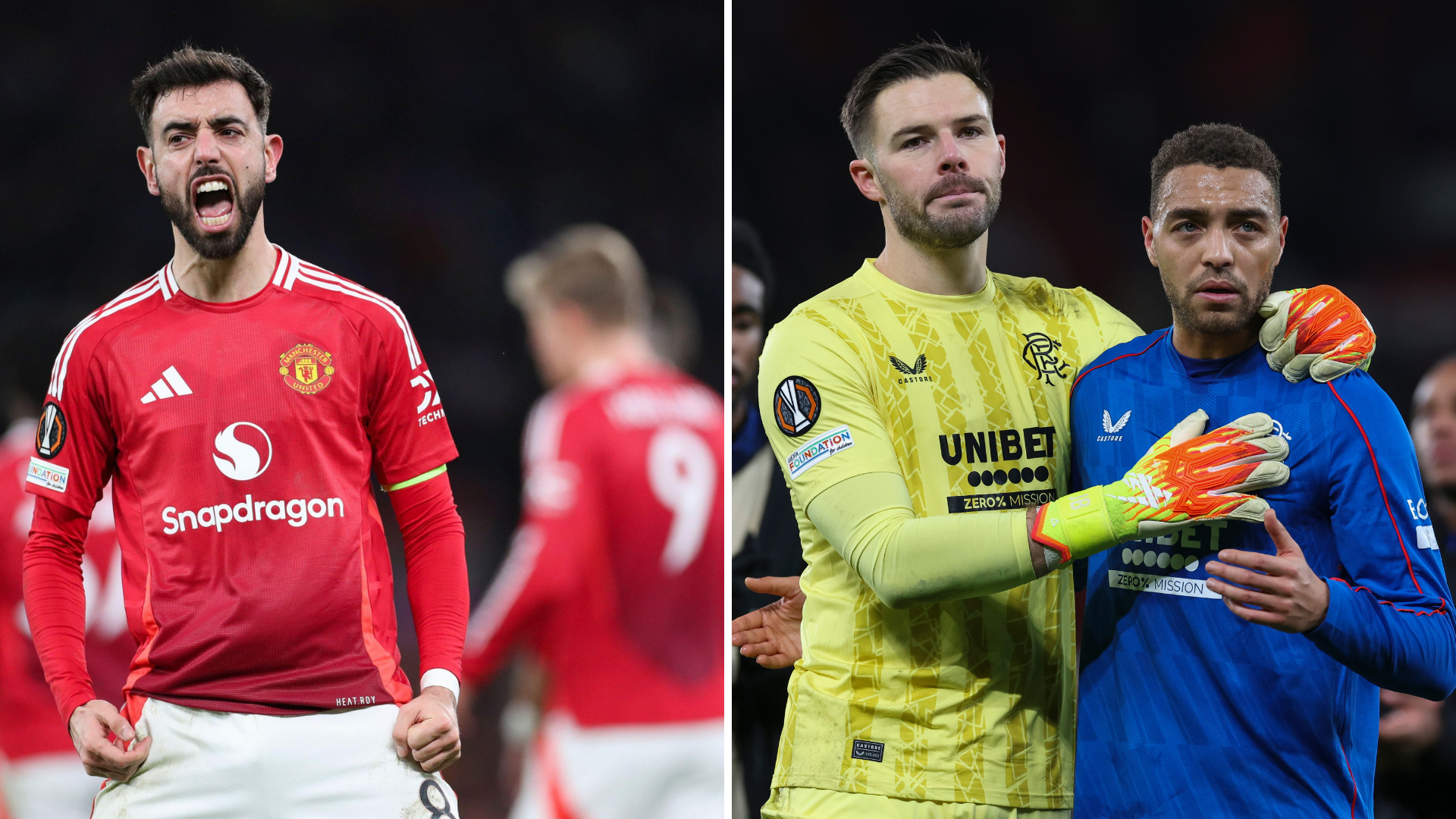 Man Utd 2 Rangers 1: Bruno floors Gers at death after Dessers wondergoal and Butland error but knockout spot GUARANTEED