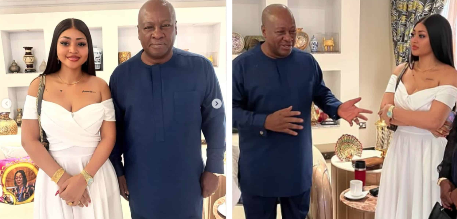 Regina Daniels under fire over outfit to Ghana's Mahama inauguration