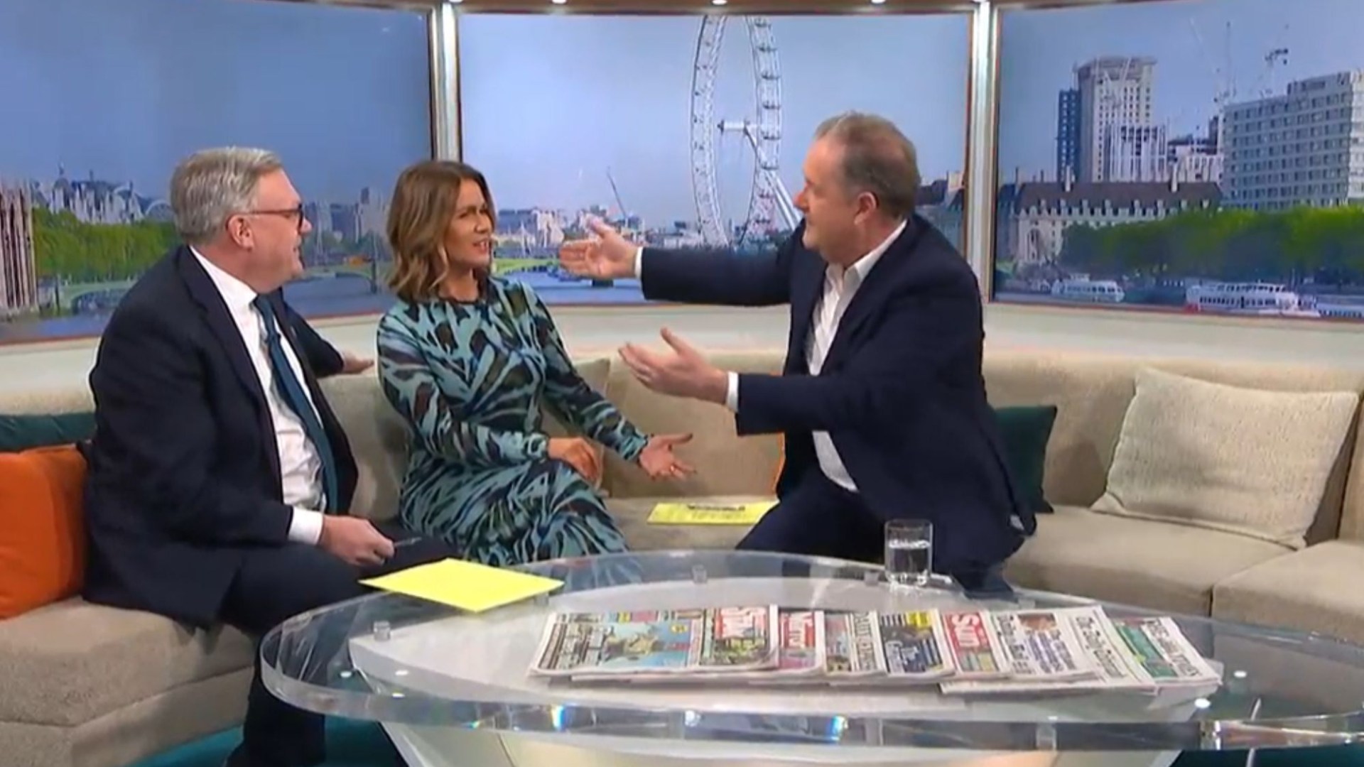 Awkward moment Susanna Reid refuses to hug Piers Morgan as he returns to GMB 4 years after storming off set